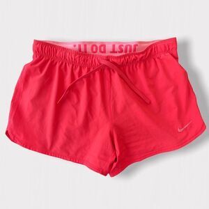 Nike Dri Fit Phantom Dual Running Shorts Fold Over Waist Orange Sz S